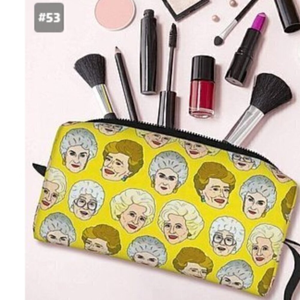 Golden Girls Makeup pouch yellow top zip size small